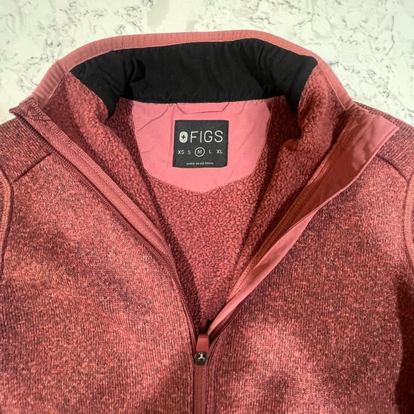 FIGS MAUVE ON SHIFT SWEATER JACKET - Picture 3 of 3